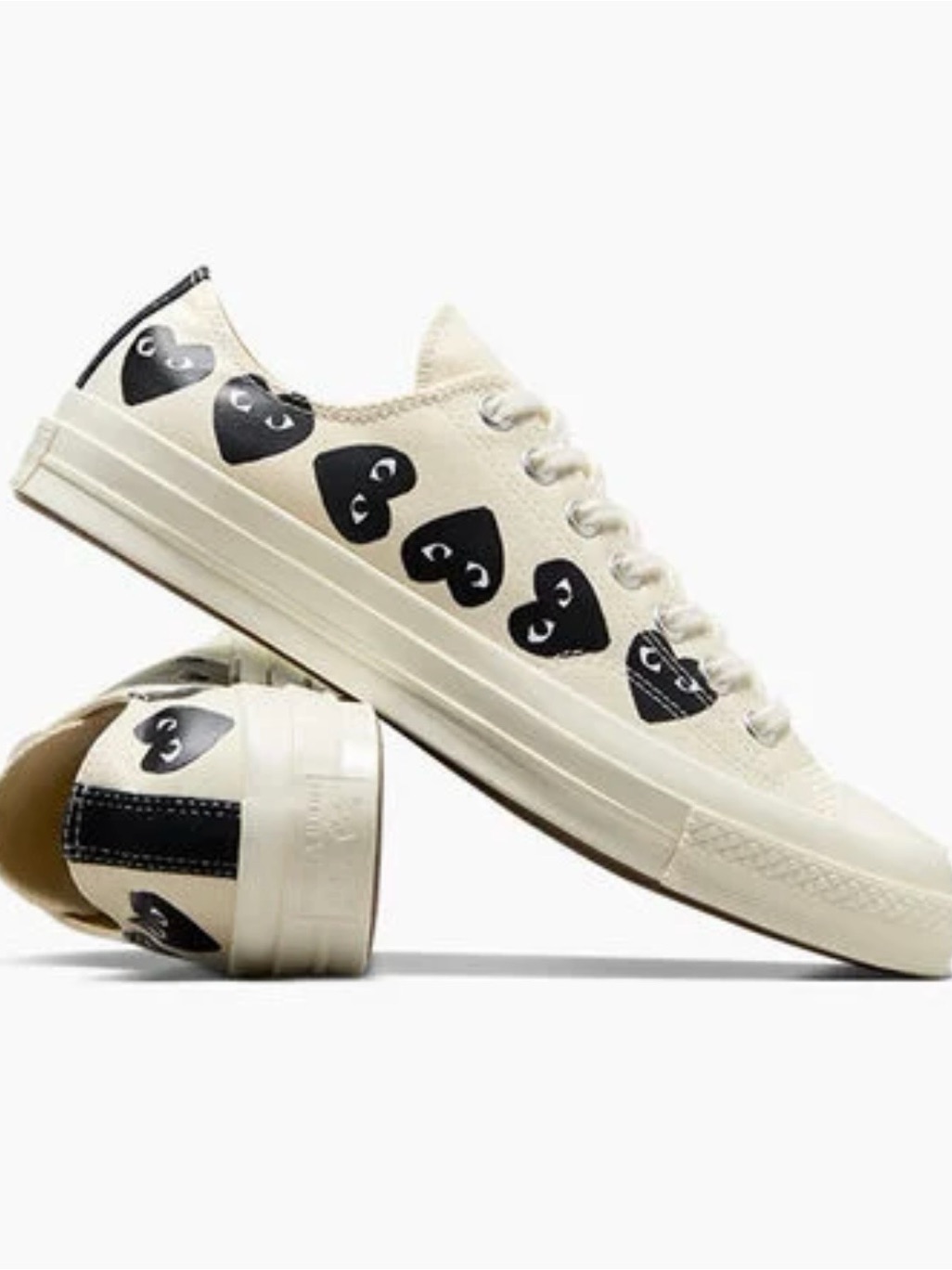 Converse X Comme Des Garons Play Ivory Low Top Sneakers